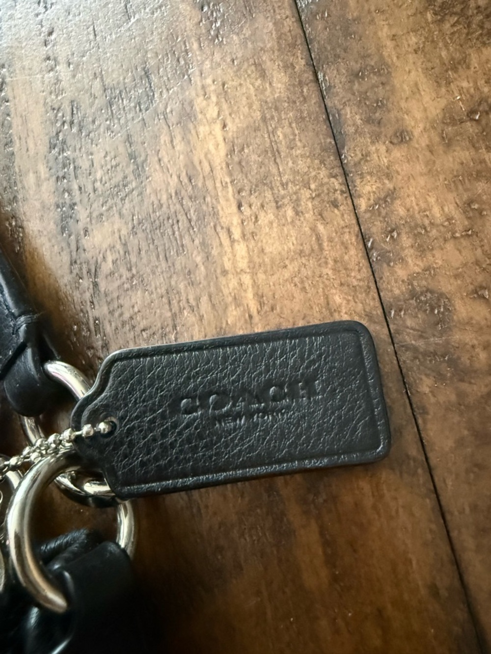 Coach Madison Phoebe Black Pebbled Leather Shoulder Bag Multi Compartments - Picture 4 of 8